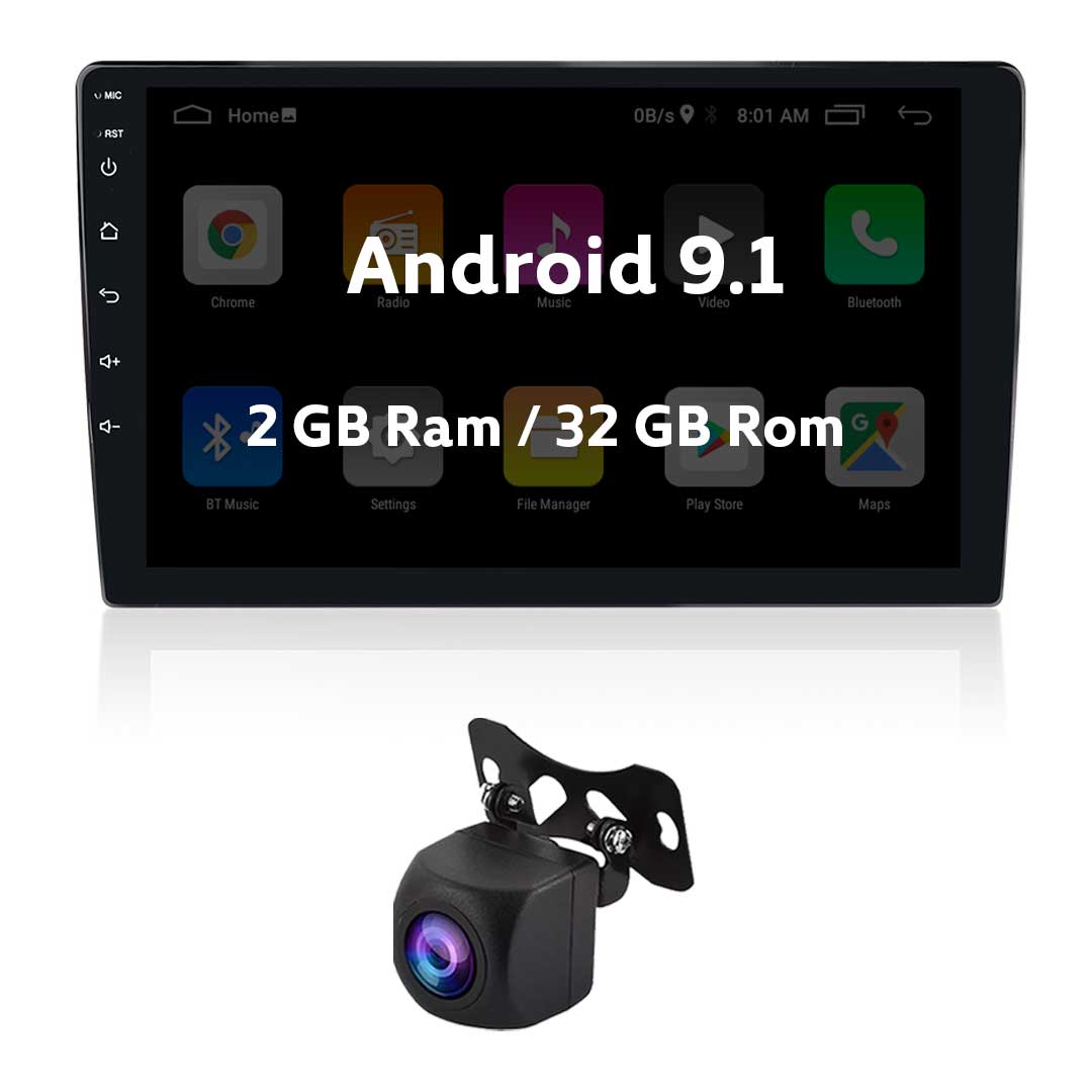 Radio Android 9 Pulgadas HD con Google Play + Cámara de retroceso