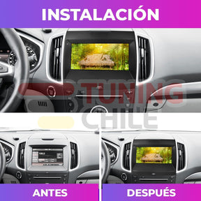 Bisel Adaptador Radio 9 Ford EDGE 2015 + Ramal + Canbus