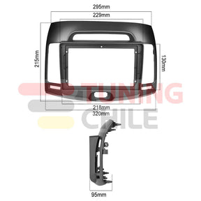 Bisel Adaptador Radio 9 Hyundai Elantra 2007-2010 + Ramal