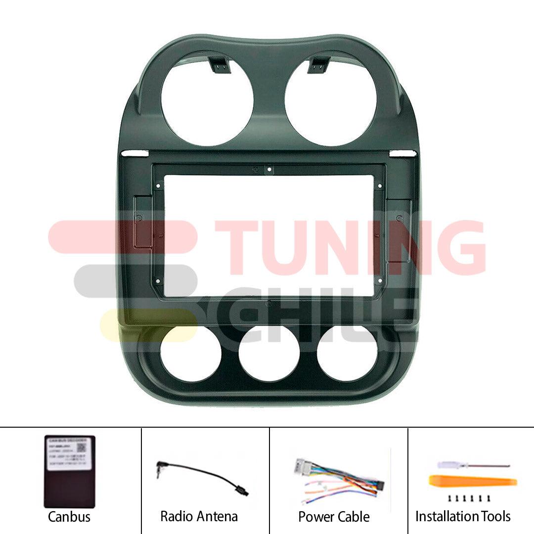 Bisel Radio 10 Jeep Compass 2010 - 2015 + Ramal + Canbus