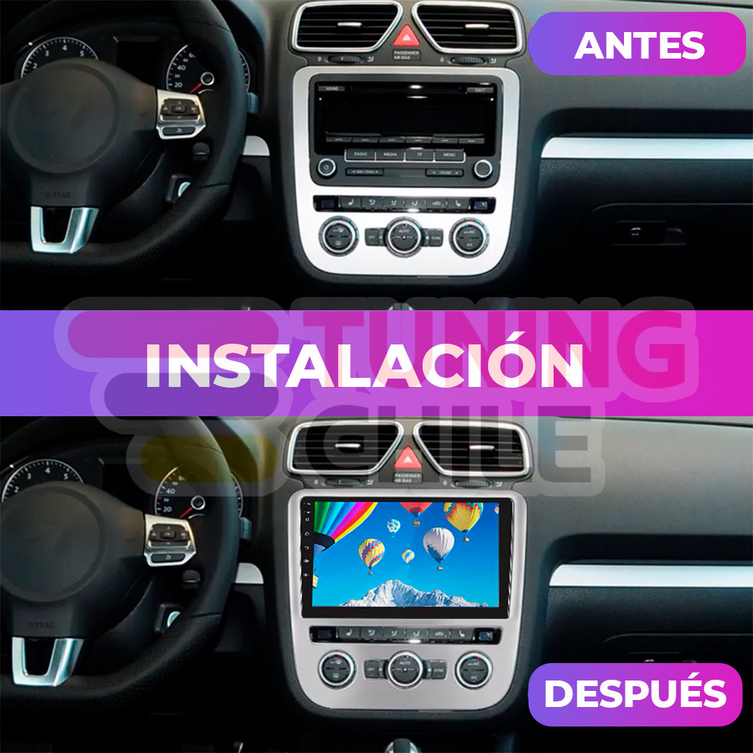 Bisel Radio 9 Volkswagen Scirocco 2009-2014 + Ramal + Canbus