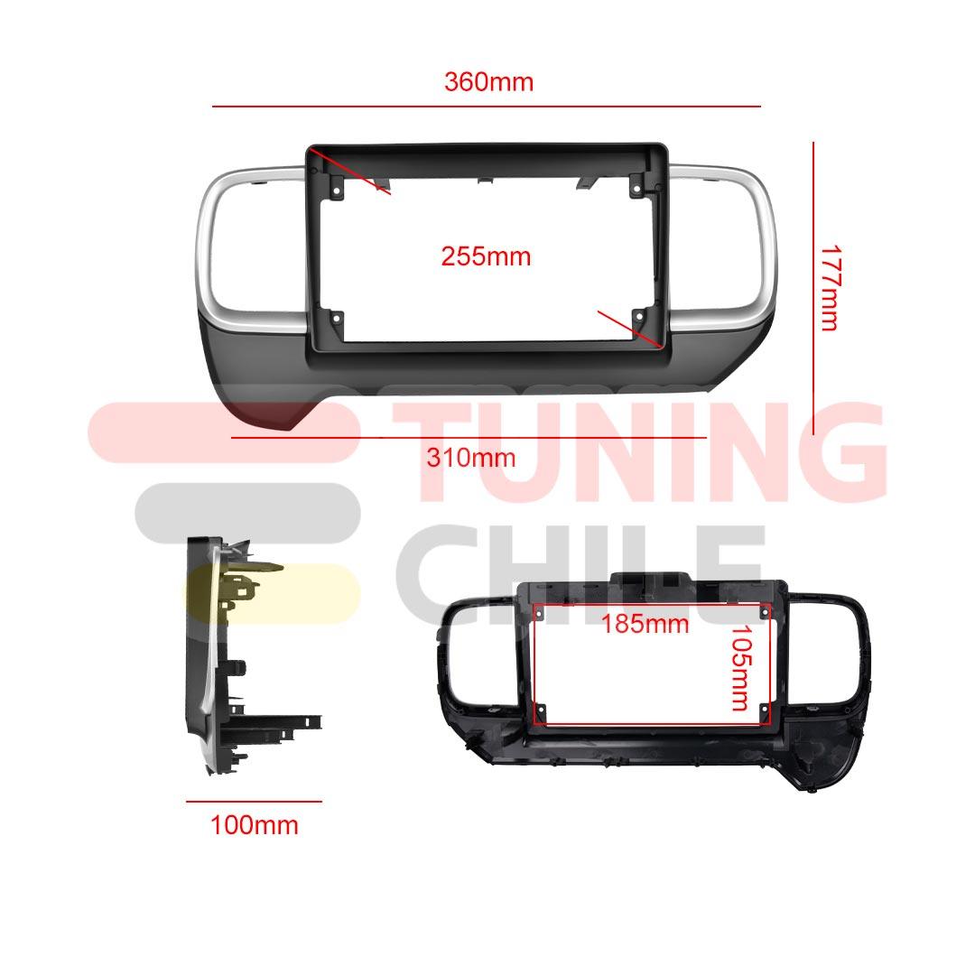 Bisel Adaptador Radio 9 Hyundai Venue 2019 + Ramal