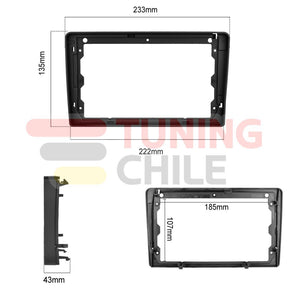 Bisel Adaptador Radio 9 Citroën C-Elysce  2004-2007  + Ramal