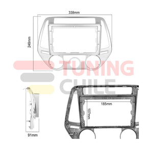 Bisel Adaptador Radio 9 Hyundai I20 2012-2014 + Ramal