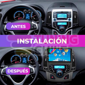 Bisel Adaptador Radio 9 Hyundai I30 2009 + Ramal