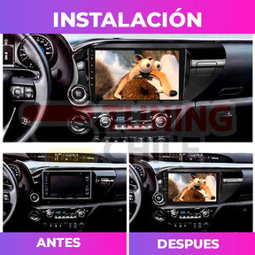 Bisel Adaptador Radio 10 Toyota Hilux 2016-2018 + Ramal