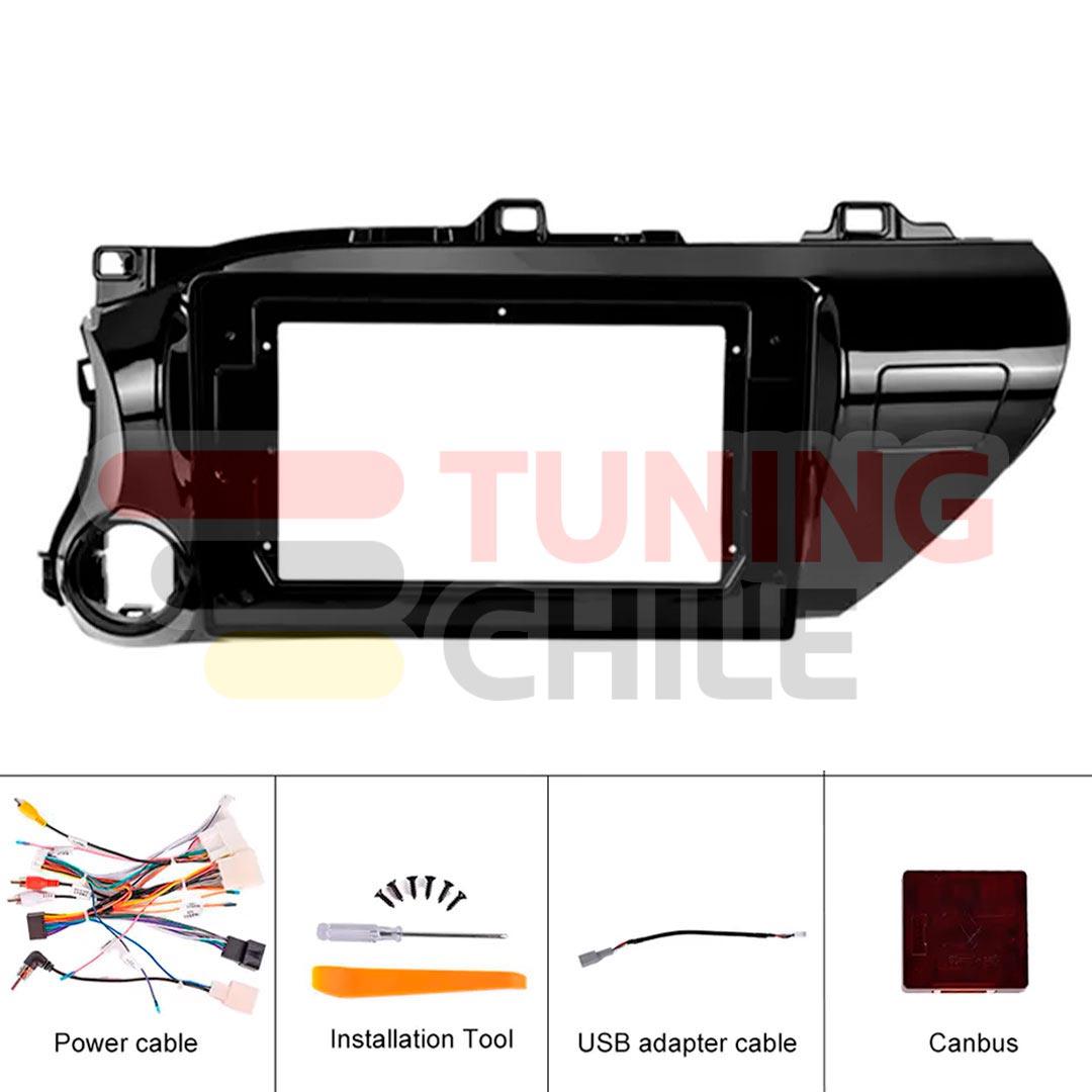 Bisel Adaptador Radio 10 Toyota Hilux 2016-2018 + Ramal