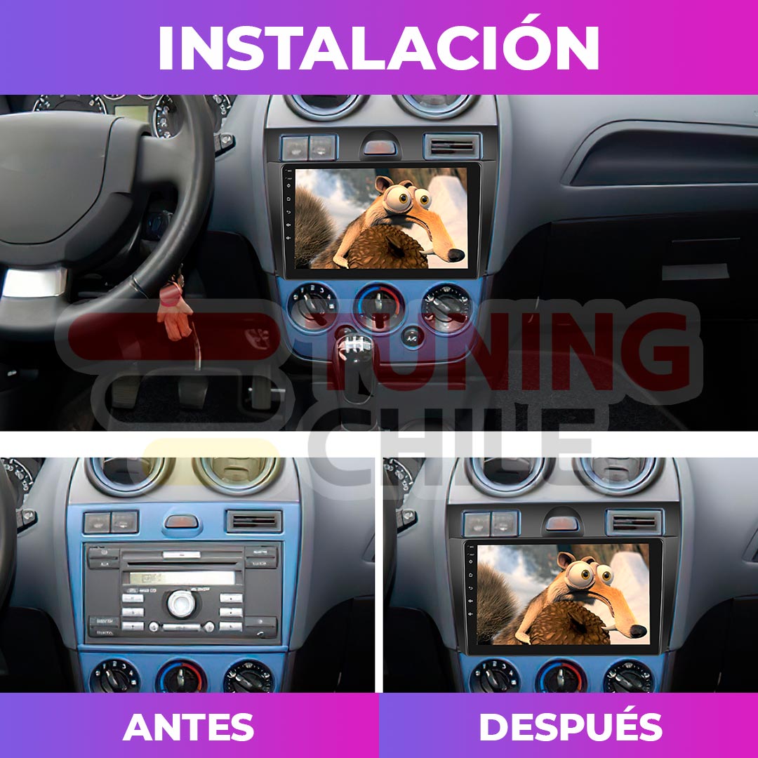 Bisel Adaptador Radio 9 Ford Fiesta 2006-2011 + Ramal