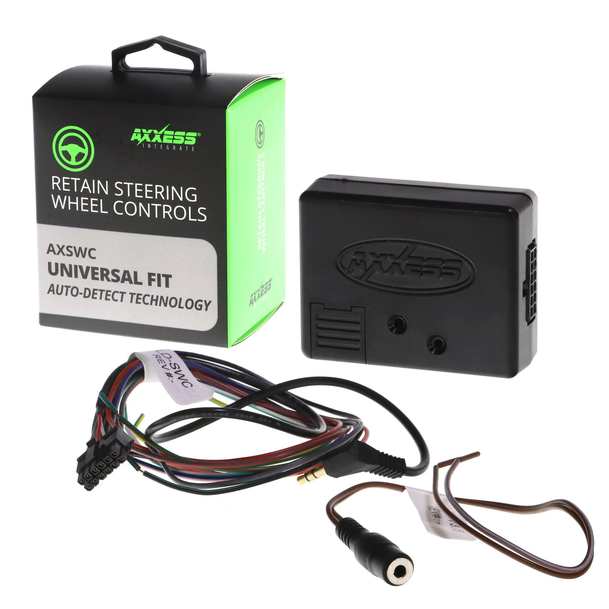 Adaptador de Control de Volante Universal - Compatible con Principales Marcas de Radio, Detección Automática del Tipo de Vehículo y Conexión de Radio, Control Dual Asignable, Programación Manual para la Mayoría de los Vehículos