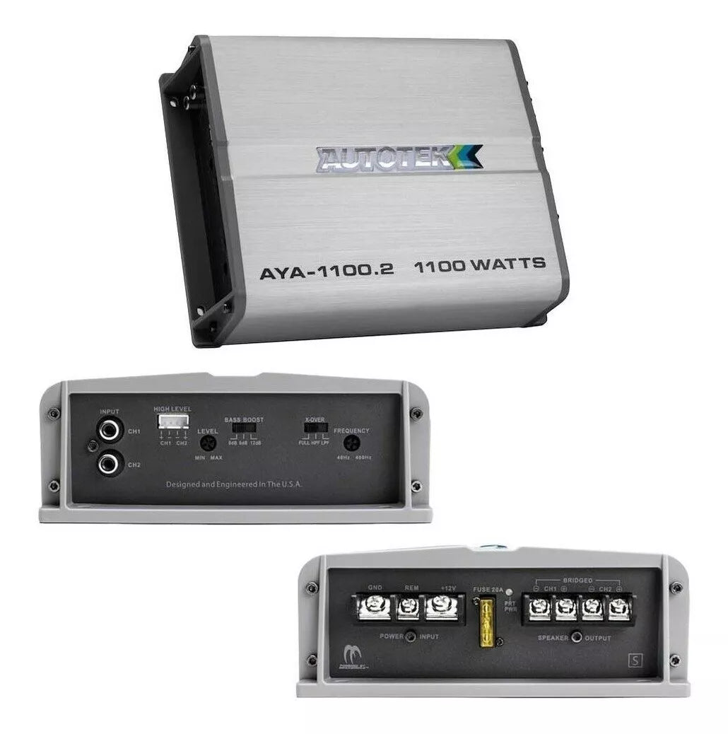Amplificador Autotek Aya-1100.2 1100w 2 Canales