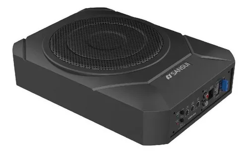 Subwoofer Plano Amplificado Sansui EGON-800 - Potencia RMS de 150W - Color Negro