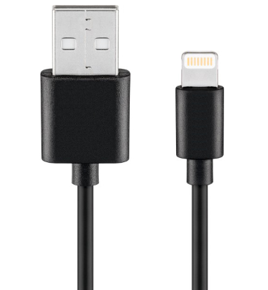 Cable USB de Carga y Sincronización Ampire W63523 MFi para iPhone/iPad 1m