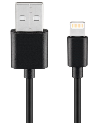 Cable USB de Carga y Sincronización Ampire W72904 MFi para iPhone/iPad 0.5m