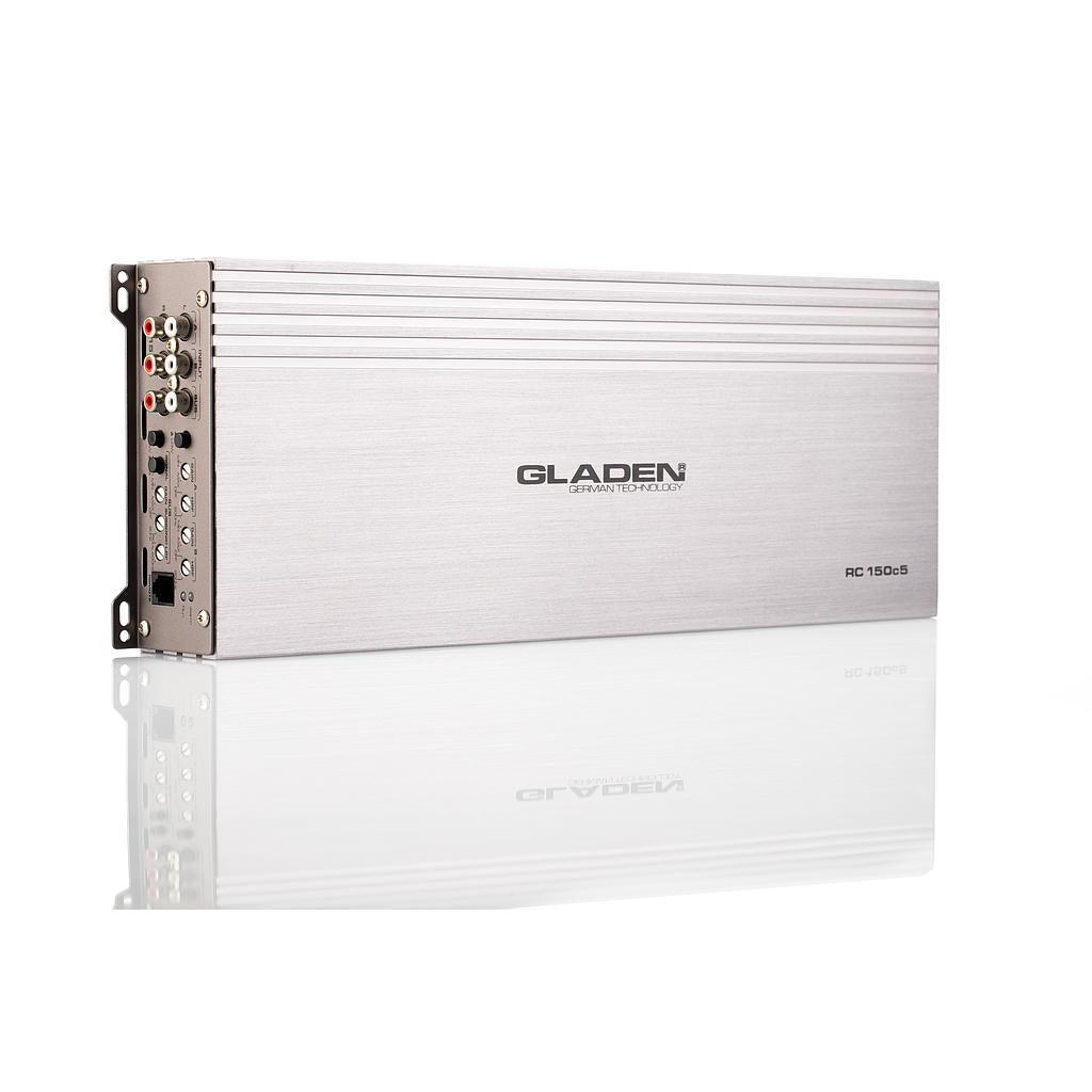 Amplificador Gladen RC150C5 - Híbrido Clase AB y D, 5 Canales, 360W RMS @ 4 Ohm (Canal 5)