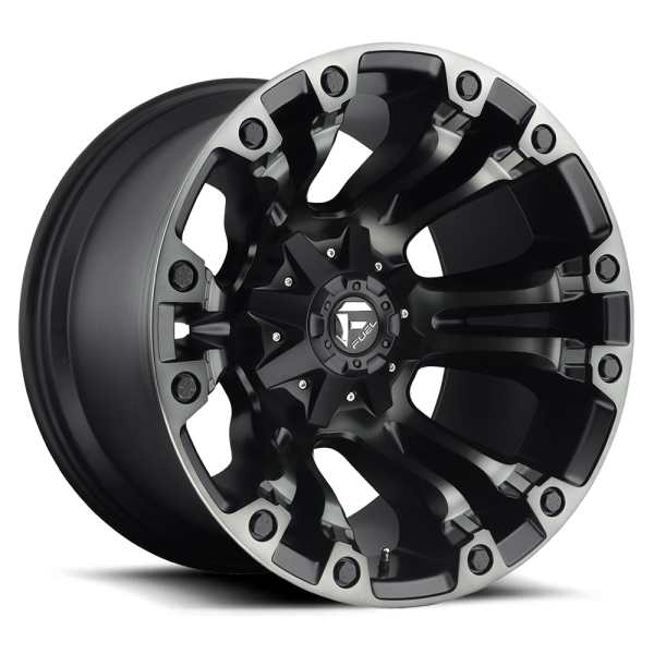 Llanta Fuel Offroad Beast D564 Matte Black Machined Aro 17x9 6x139.7 6x5.5