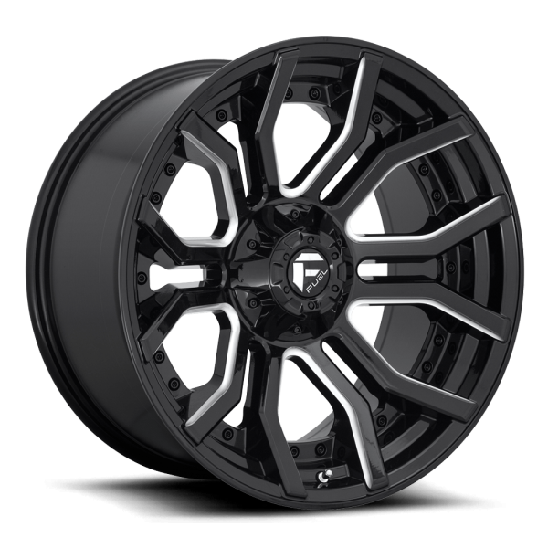 Llanta Fuel Offroad Rage D711 Gloss Black Milled Aro 20x9 6x5.5 6x135