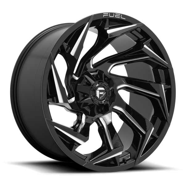 Llanta Fuel Reaction D753 Gloss Black Milled Aro 20x9 6x5.5 6x135