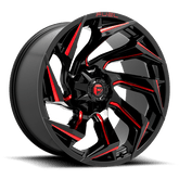 Llanta Fuel Reaction D755 Gloss Black Red Tint Aro 20x9 6x5.5 6x135