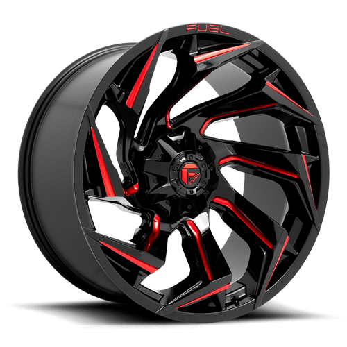 Llanta Fuel Reaction D755 Gloss Black Red Tint Aro 20x9 6x5.5 6x135