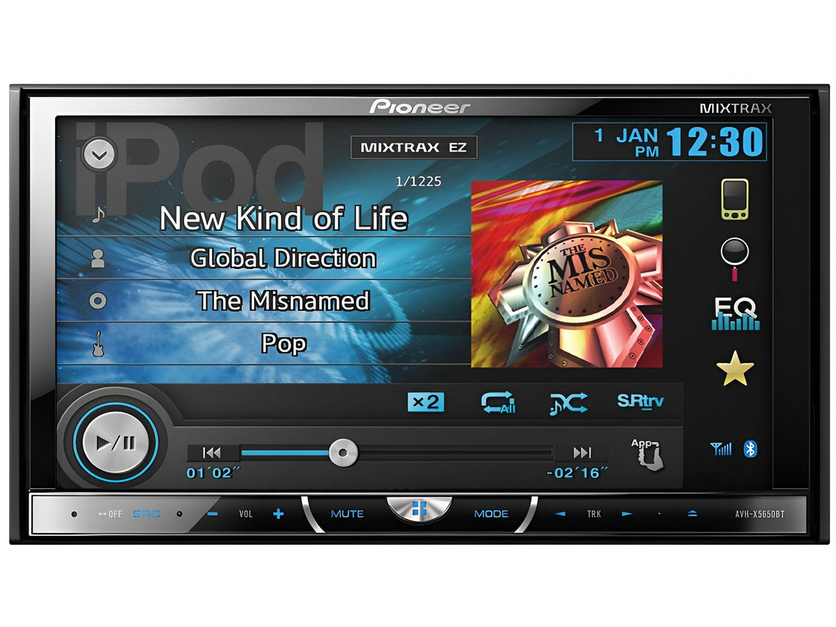 Radio Pioneer AVH-X5650BT Doble Din Pantalla 7 Pulgadas 50W CarPlay Android Auto