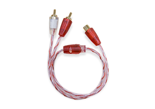 Cable Y RCA 2M/1F Bronce, conectores dorados y libre de interferencias