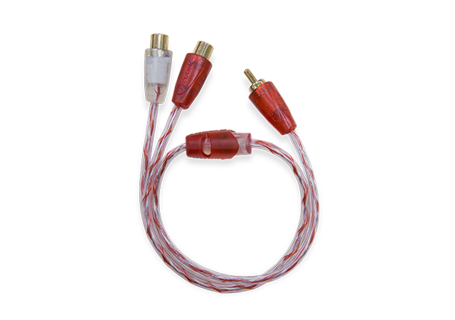 Cable Y RCA 1M/2F Bronce, conectores dorados y libre de interferencias