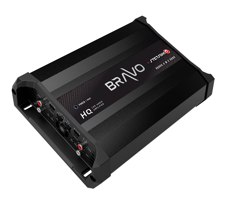 Amplificador BRAVO HQ800.4 - 4 Canales, 2 Ohms, 250W RMS por Canal