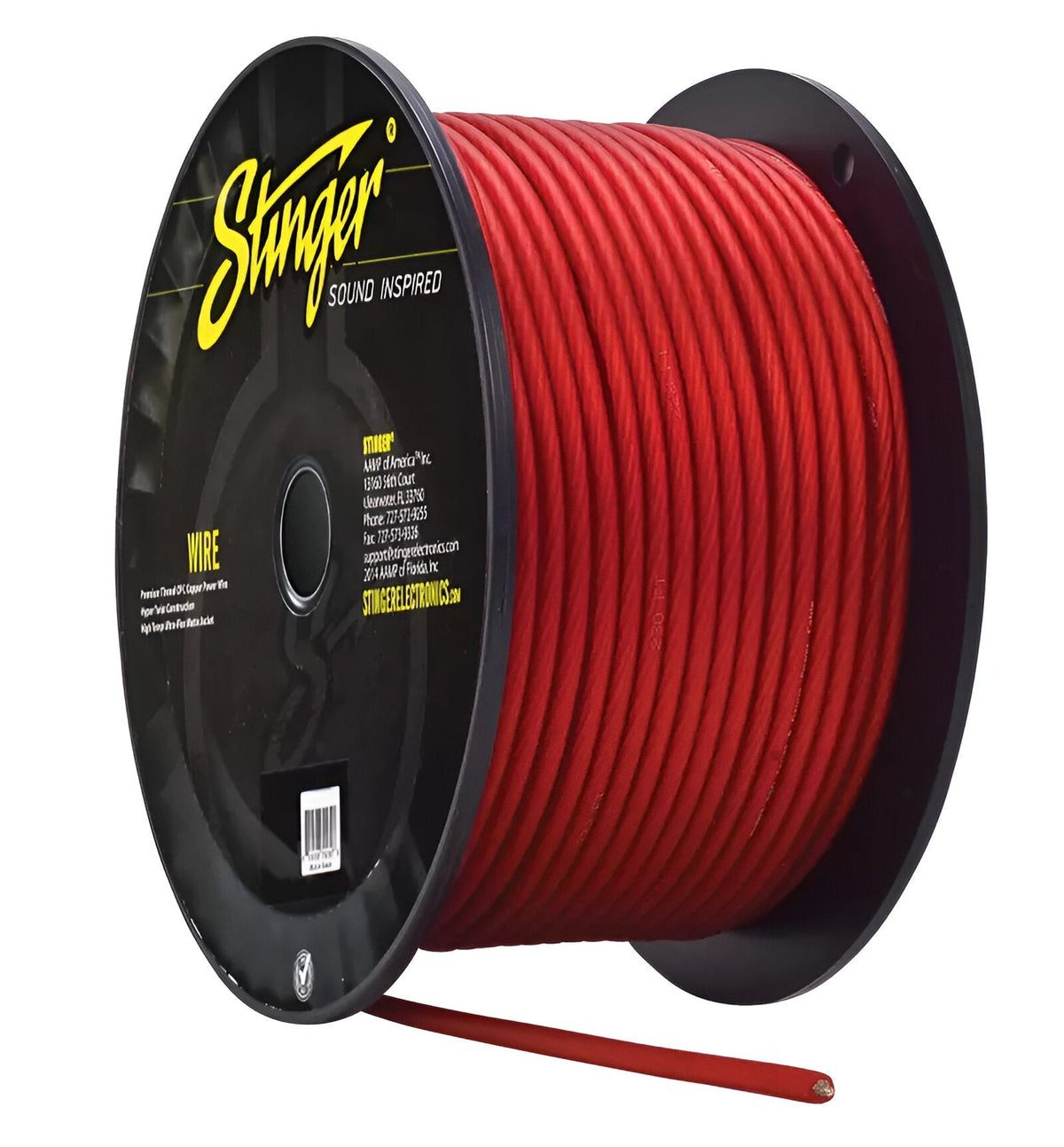 Rollo de Cable Stinger Rojo 8 Gauge 76 Metros