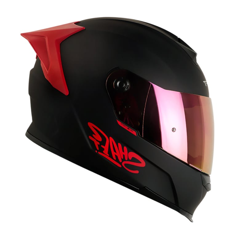 Casco Shaft 502SP Solid Rojo Integral Certificado DOT