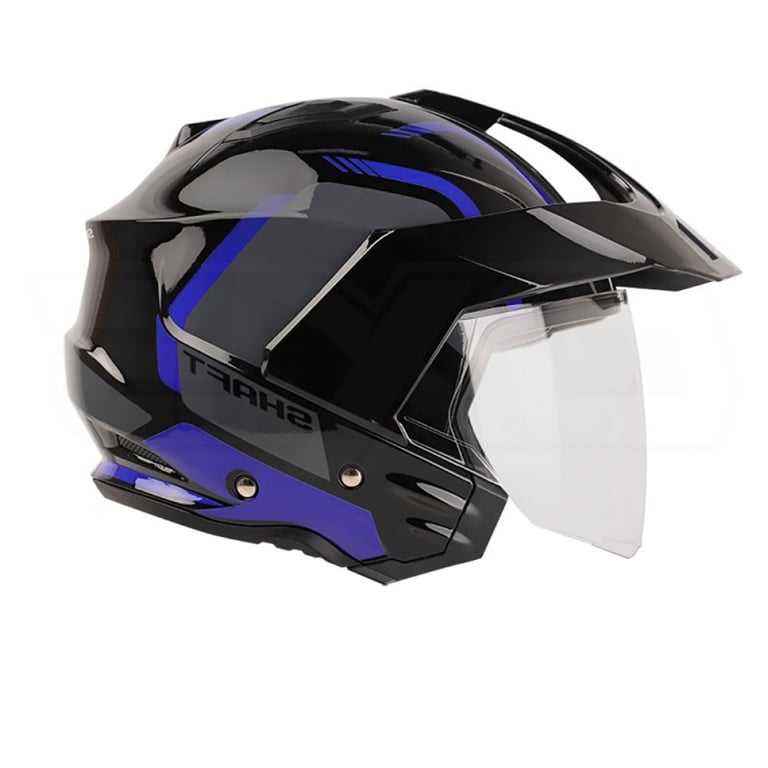 Casco Moto Shaft 227 Trial Lock N.BAZ Abierto con Visera Urbano