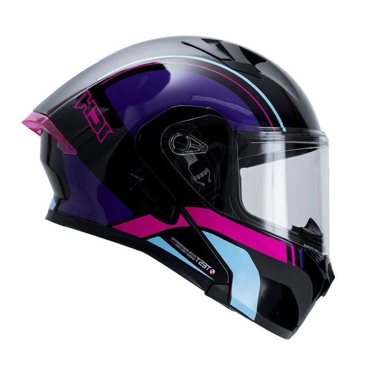 Casco Moto ICH 3120 Clear FC Abatible con Sun Visor Certificación DOT