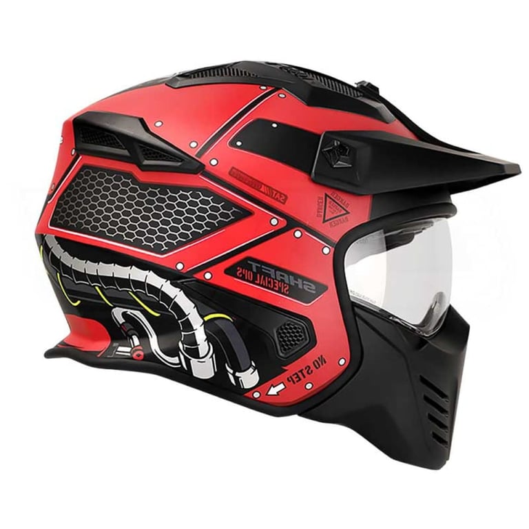 Casco Moto Shaft 225 Pilot Undercover RJ TR Abierto con Máscara Removible