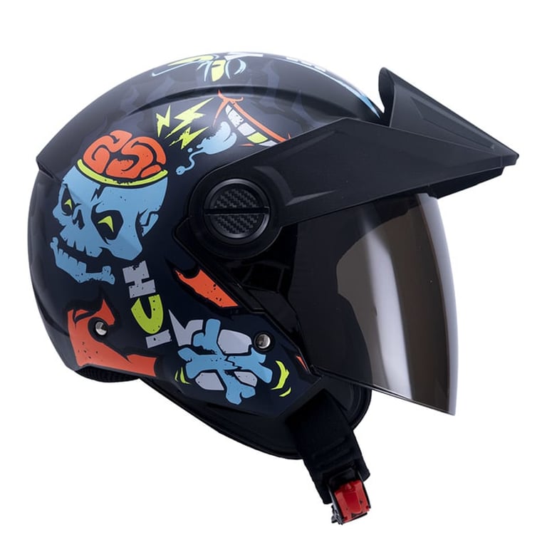 Casco Moto ICH 102 Storm AZ SM Abierto con Visera Urbano