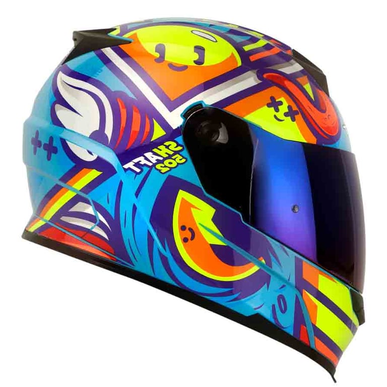 Casco Moto Shaft 502 Style AZ BL IR.MR Integral Norma DOT