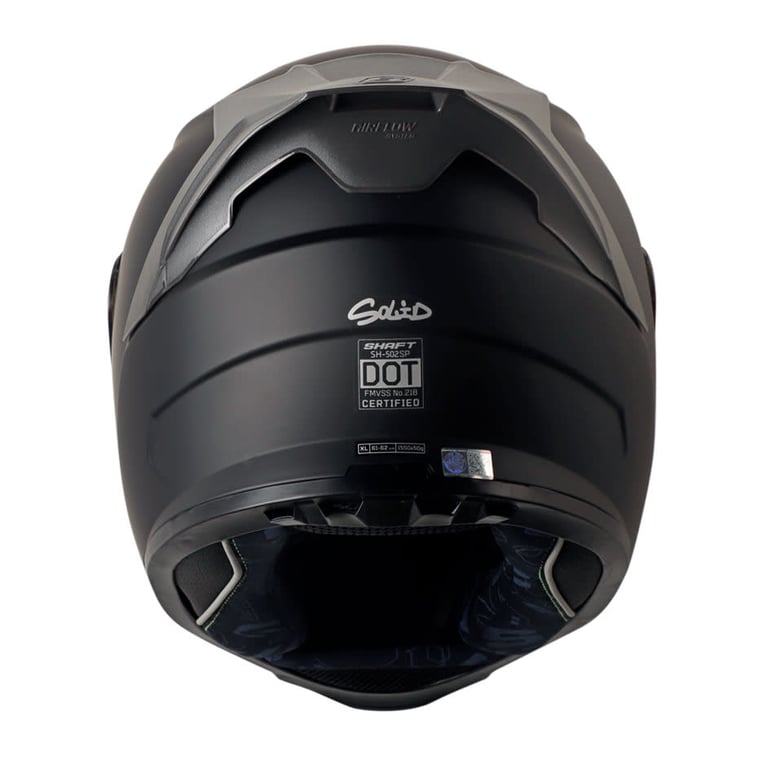 Casco Shaft 502SP Solid Negro Satinado Integral Certificado DOT