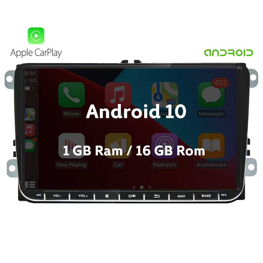 Radio Android 9 Pulgadas Volkswagen Apple Carplay Android Auto Cable 1GB RAM - 16 GB ROM + Arnés + Cambus