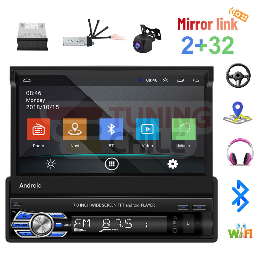 Comprar Hikity Android 8,1 Radio de coche GPS retráctil Wifi