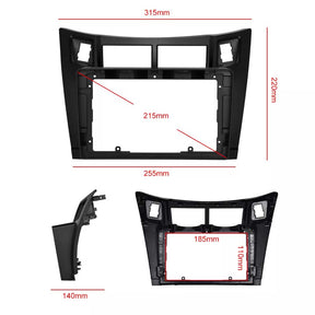 Bisel radio 9” & arnés Toyota Yaris 08 -11