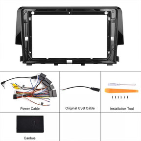 Bisel radio 9” arnés & cambus Honda Civic 16