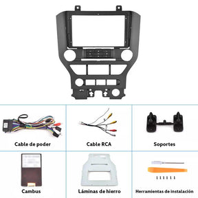 Bisel radio 9" Arnés & Cambus Ford Mustang 15 - 20