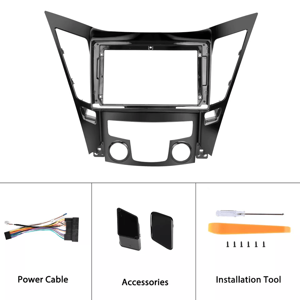Bisel radio 9” & arnés Hyundai Sonata 10 - 15