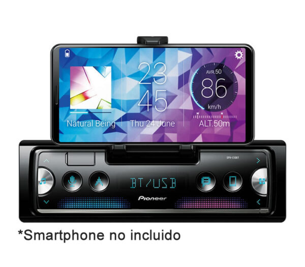 Radio Pioneer SPH-C10BT Smart Sync 4x50 Watts con Bluetooth y USB