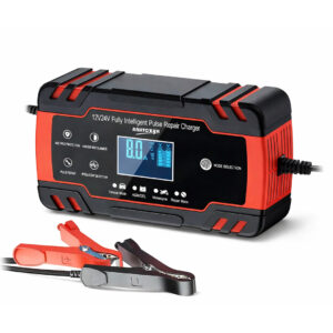 Cargador Inteligente de Batería 12V 24V para Auto - Moto y Carga - Recarga de Batería